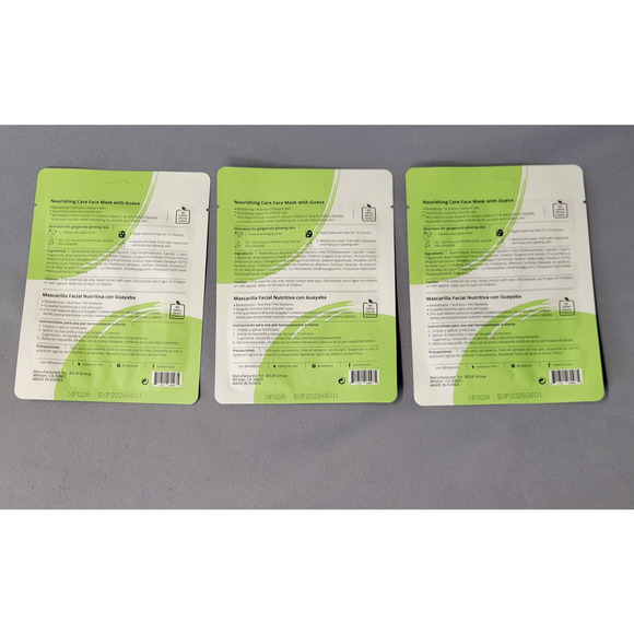 Naisture Nourishing Care Face Mask with Guava Lot of 3 Sheet Masks Skincare New - Picture 2 of 4